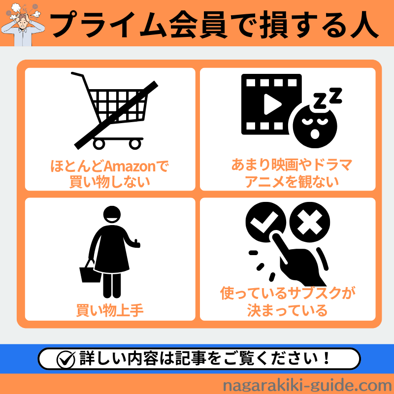 プライム会員で損する人